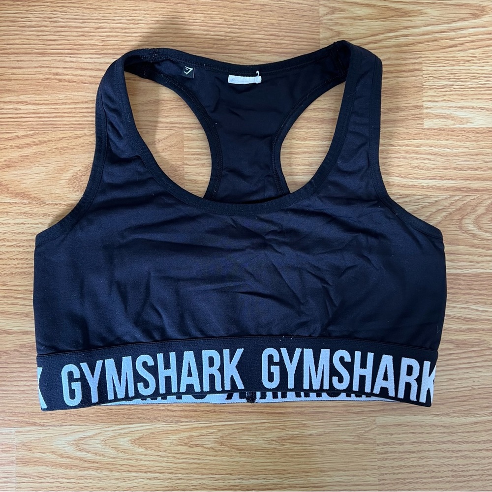 GYMSHARK Fit sports bra black & white - size medium